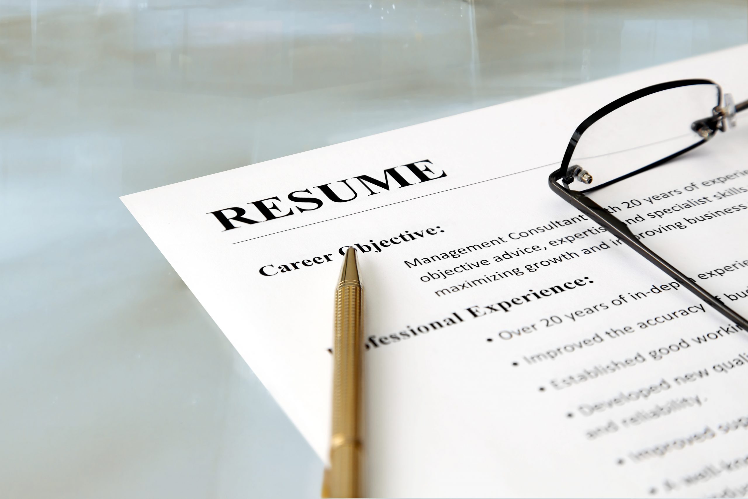 Photo of a resume
