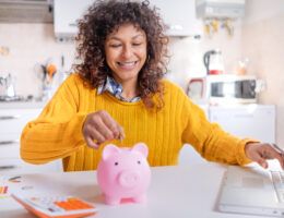 women saving money